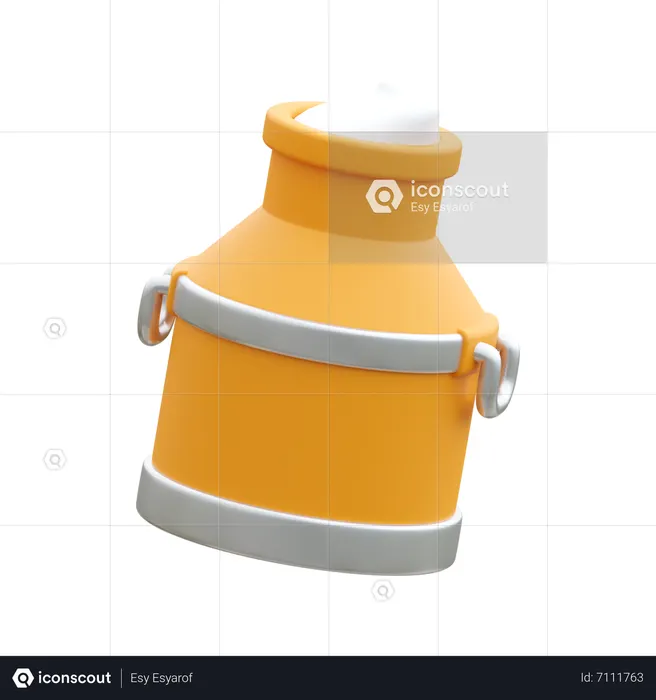 Milk Can  3D Icon