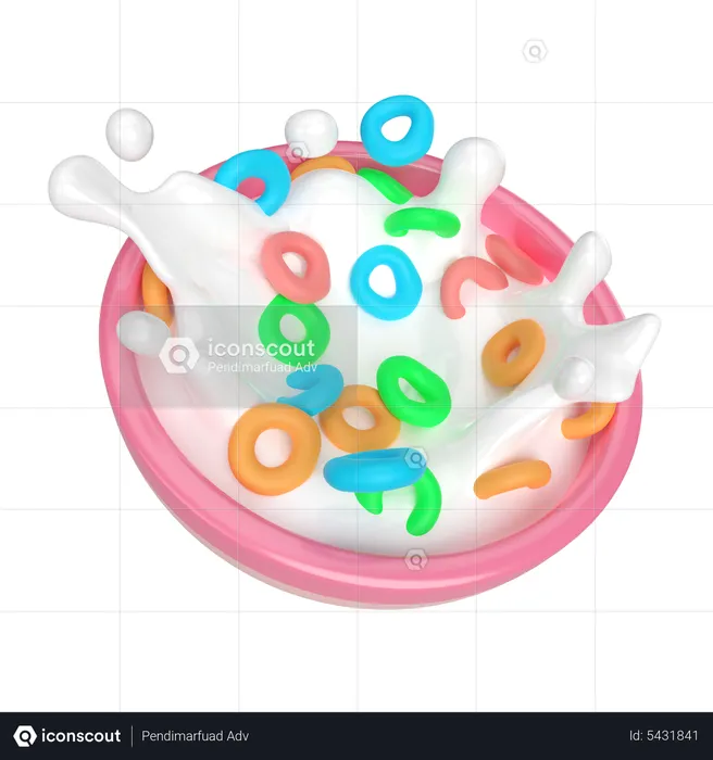 Milk Cereal  3D Icon