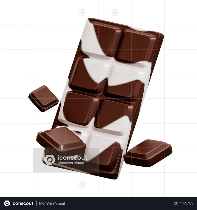 Milk Chocolate  3D Illustration