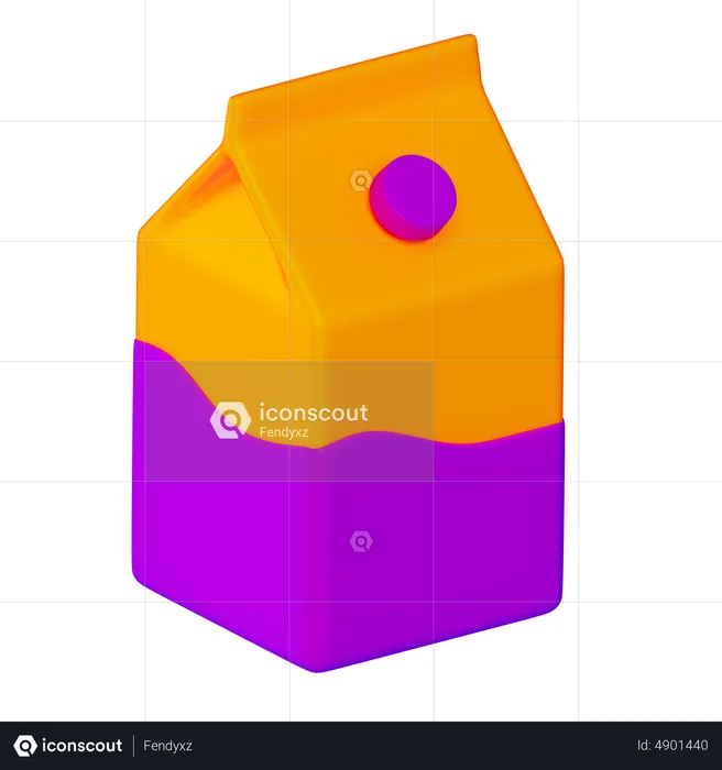 Milk Pack  3D Icon