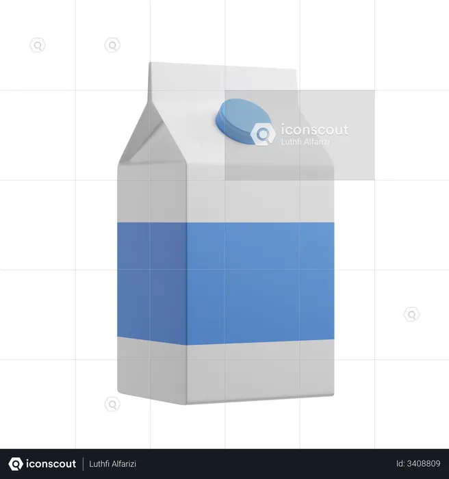 Milk Pack  3D Illustration