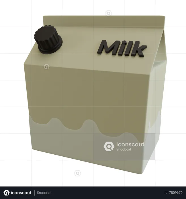 Milk Package  3D Icon