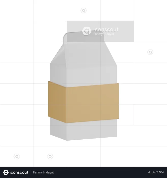 Milk Packet  3D Icon