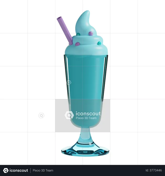 Milkshake  3D Illustration