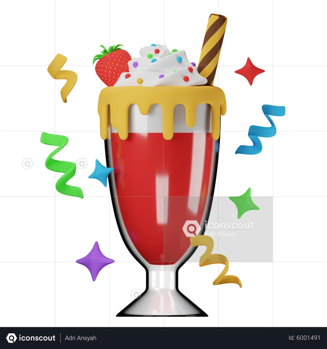 Milk-shake  3D Icon