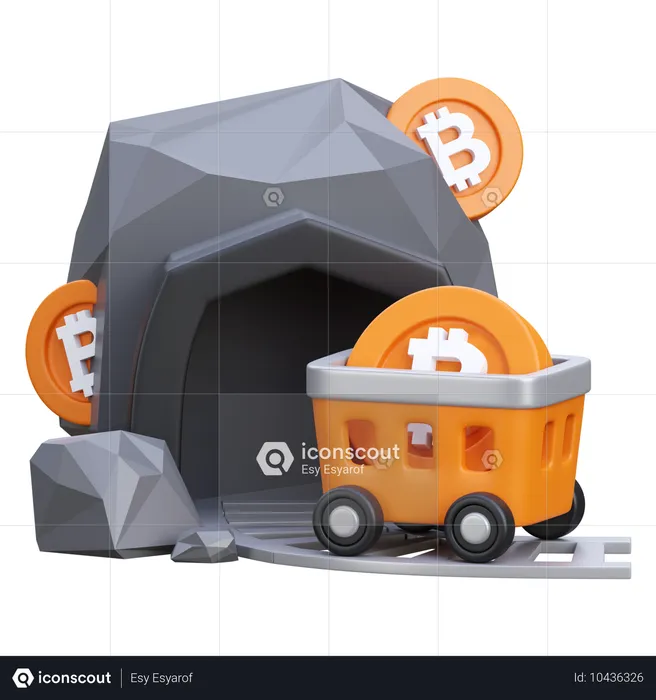 Mina de bitcoins  3D Icon