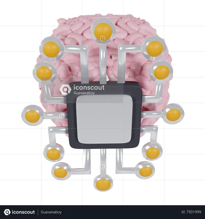 Mind Chip  3D Icon