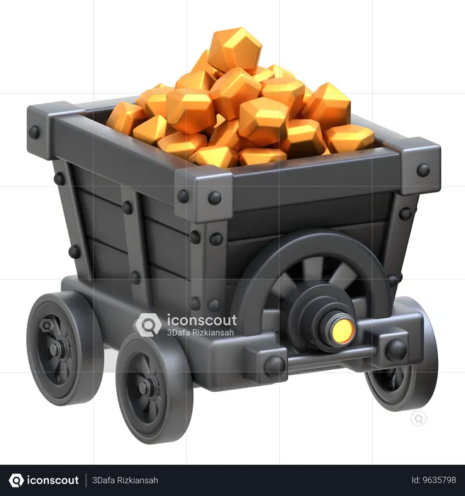 Mine Cart  3D Icon