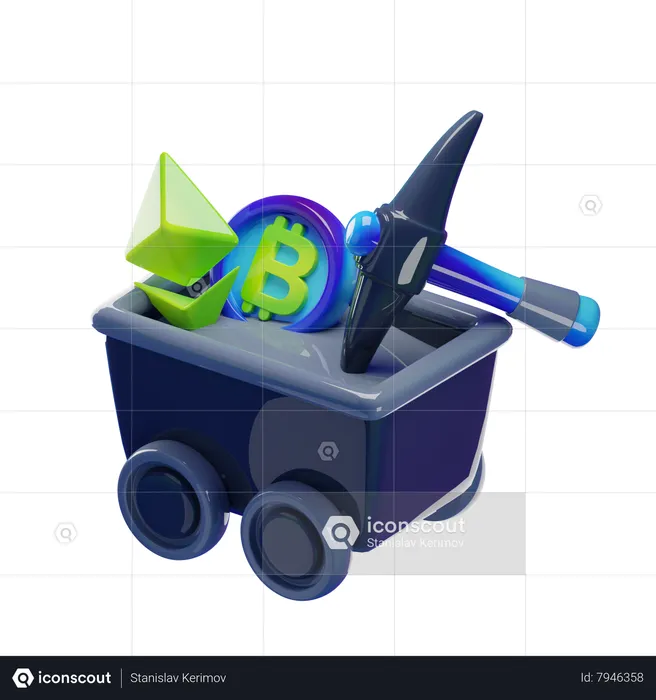 Mineração  3D Icon