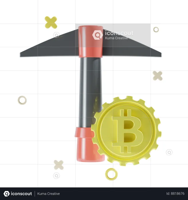 Mineração de bitcoin  3D Icon