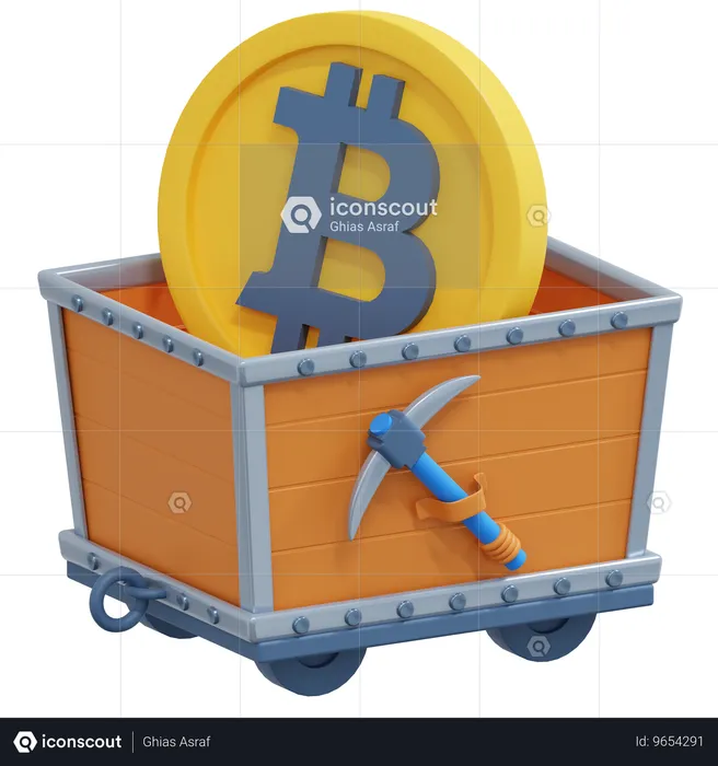 Mineração de bitcoin  3D Icon