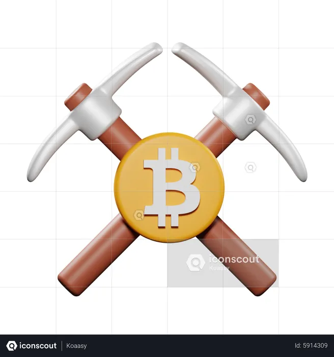 Mineração de bitcoin  3D Icon