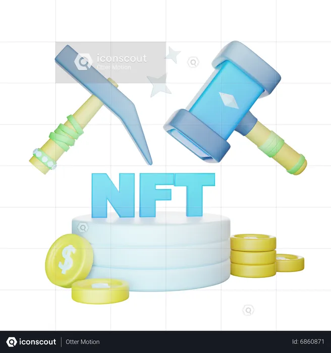 Mineração nft  3D Icon