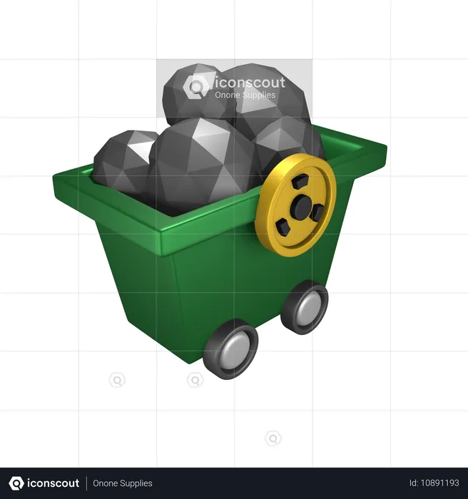 Poluição mineira  3D Icon