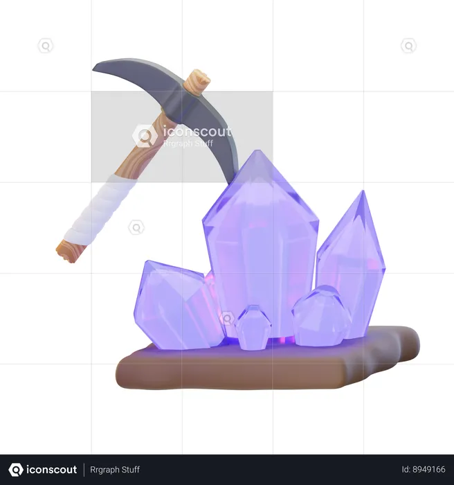 Mineral Mining  3D Icon