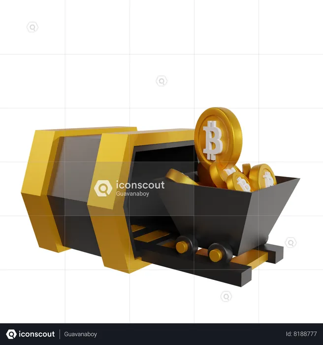 Minería Bitcoin  3D Icon