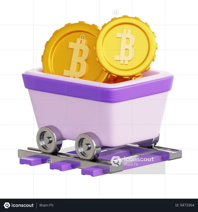 Minería Bitcoin  3D Icon