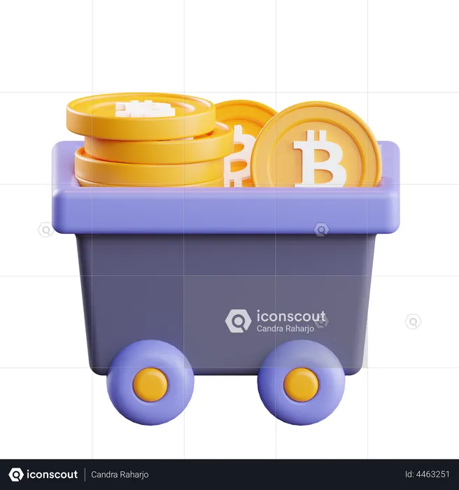 Minería Bitcoin  3D Illustration