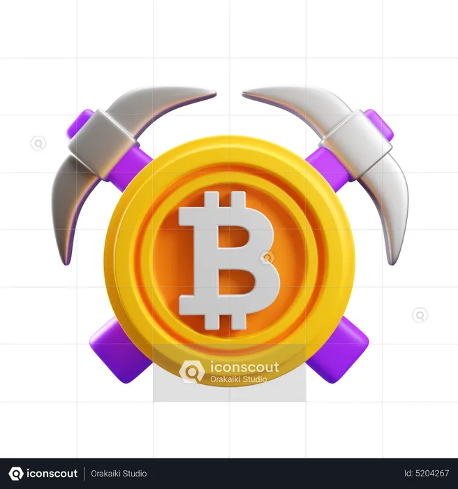 Minería Bitcoin  3D Icon