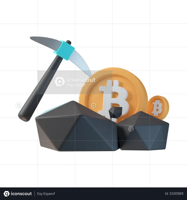 Minería Bitcoin  3D Icon