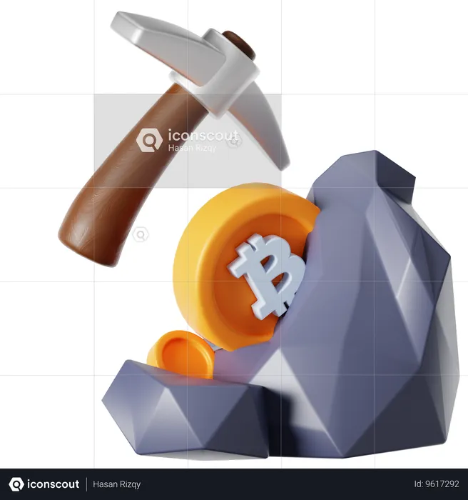 Minería de criptomonedas  3D Icon