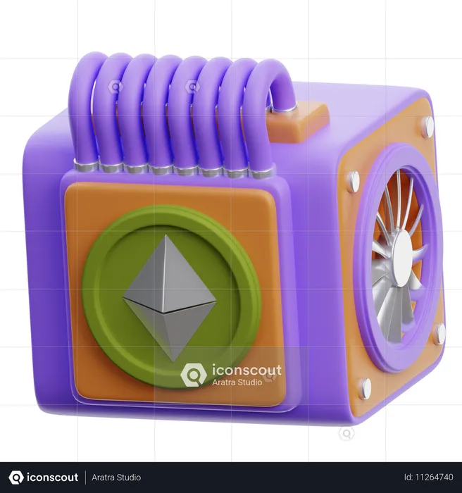 Minería de ethereum  3D Icon