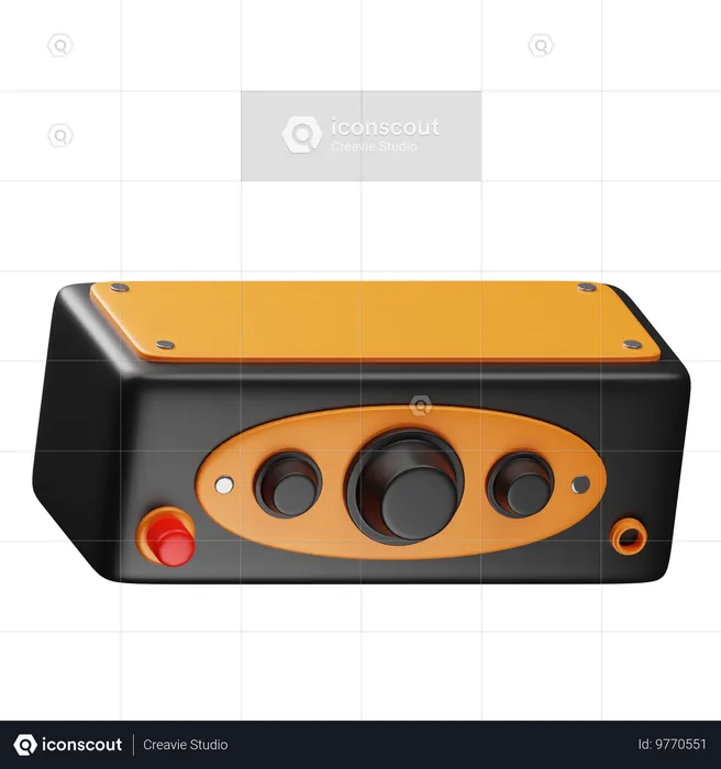 Mini amplificador  3D Icon