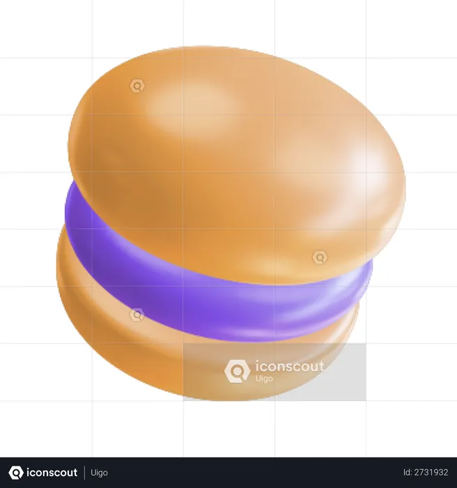 Mini Burger  3D Illustration