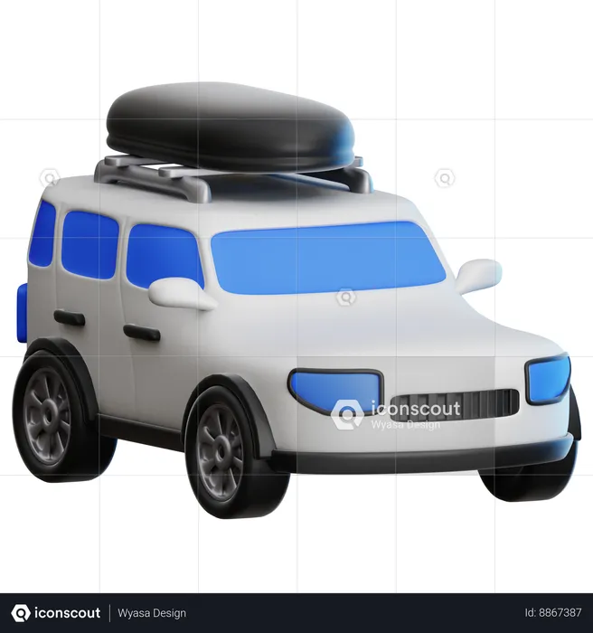 Mini Car  3D Icon