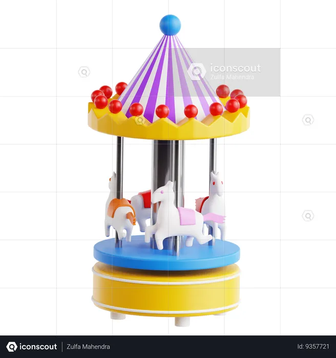 Mini carousel  3D Icon