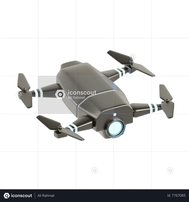 Mini Drone  3D Icon