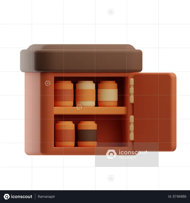 Mini Fridge  3D Icon