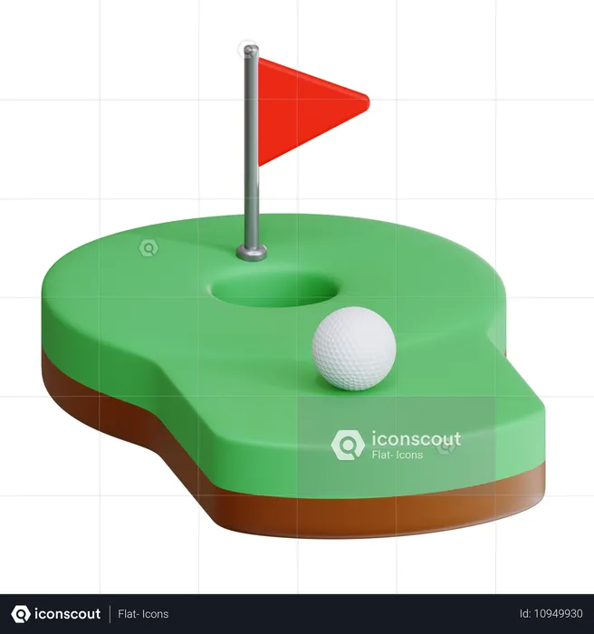 Mini golf  3D Icon