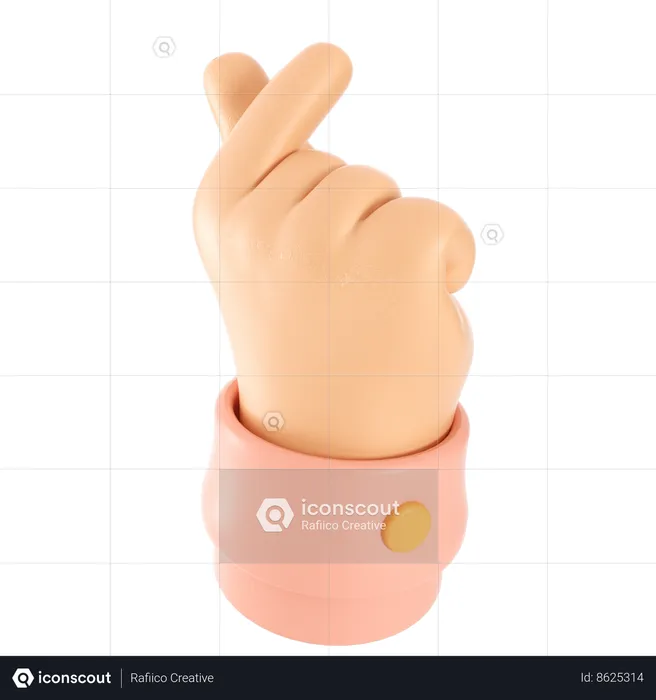Mini Heart Hand Gesture  3D Icon