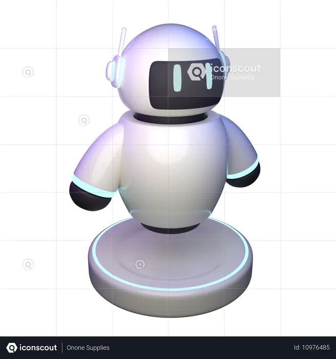 Mini-robô  3D Icon