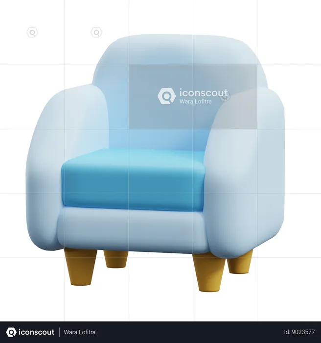 Mini Sofa  3D Icon