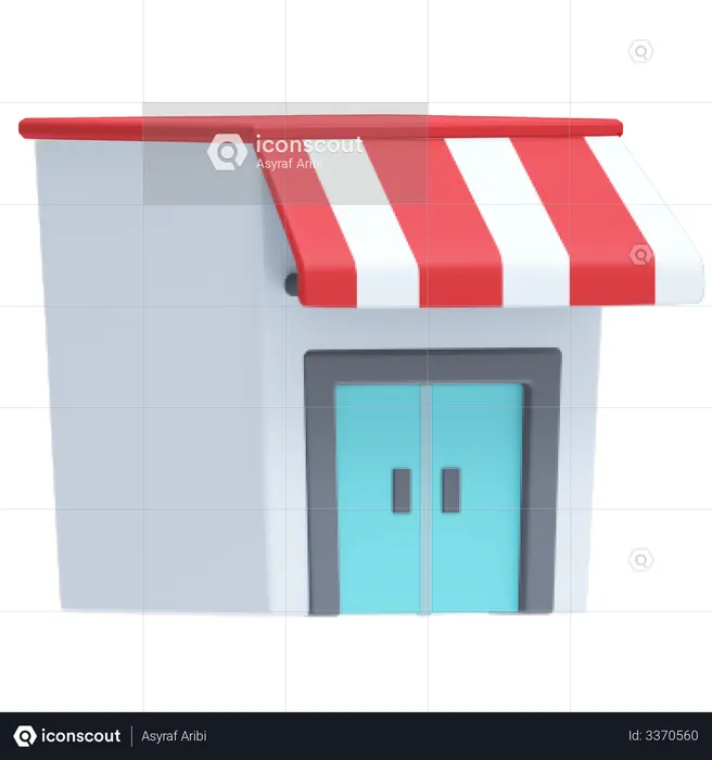 Mini store  3D Illustration
