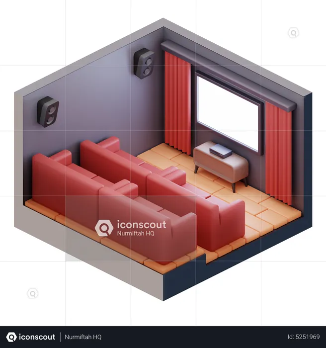 Mini Theater  3D Icon