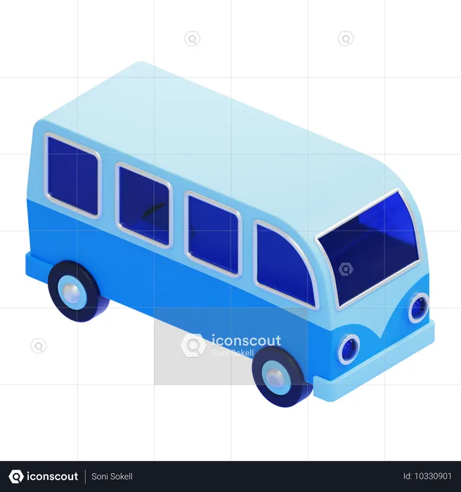 Minibus  3D Icon