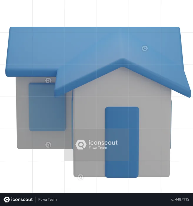 Minimalist House  3D Illustration