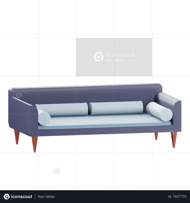 Minimalistisches Sofa  3D Icon