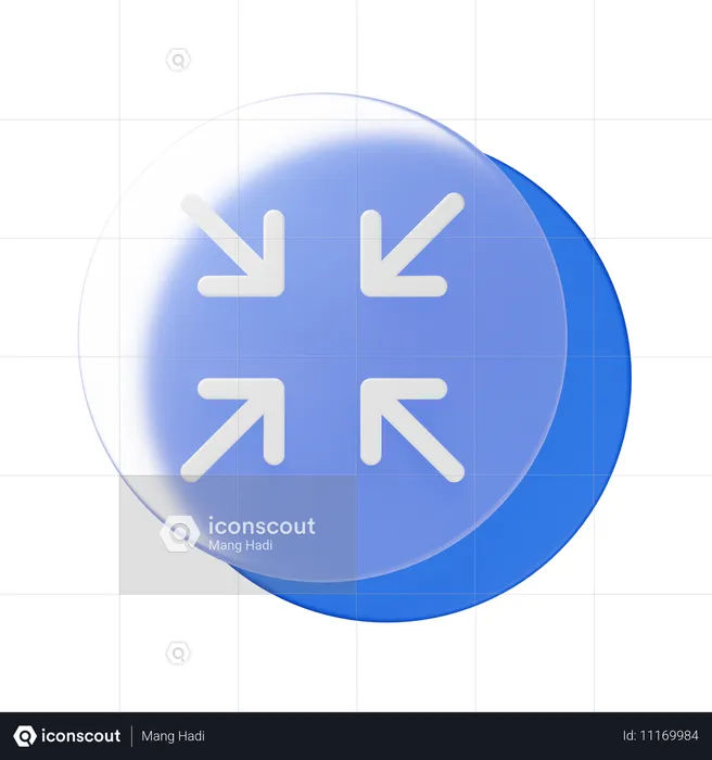 Minimieren  3D Icon