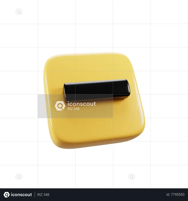 Minimize Button  3D Icon