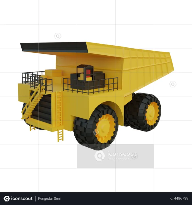 Mining Vehicle  3D Illustration