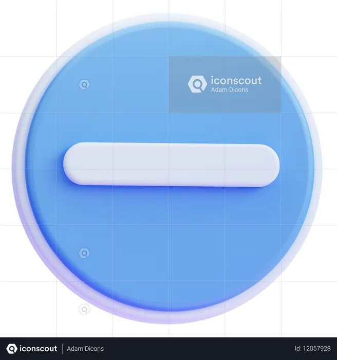 Minus  3D Icon