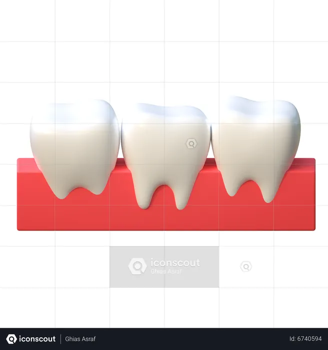 Misaligned Teeth  3D Icon