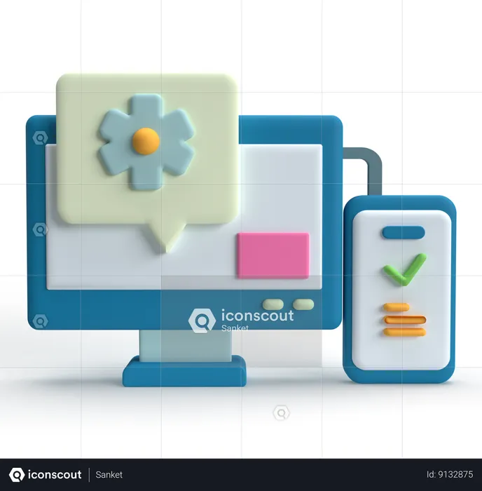 Mise à jour de l'ordinateur  3D Icon