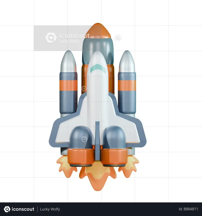 Missile launch  3D Icon