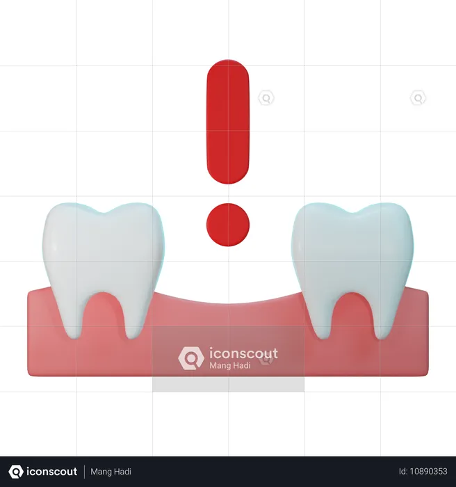 Missing Tooth  3D Icon