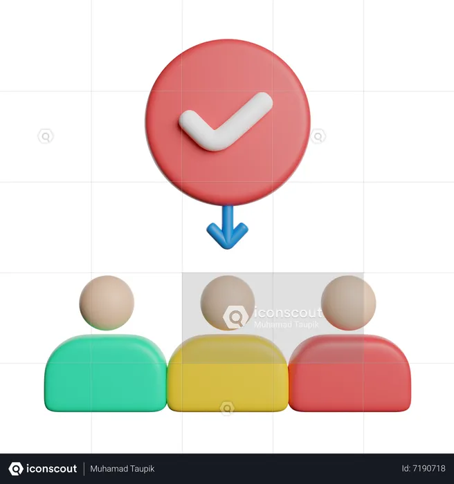 Mitarbeiterauswahl  3D Icon